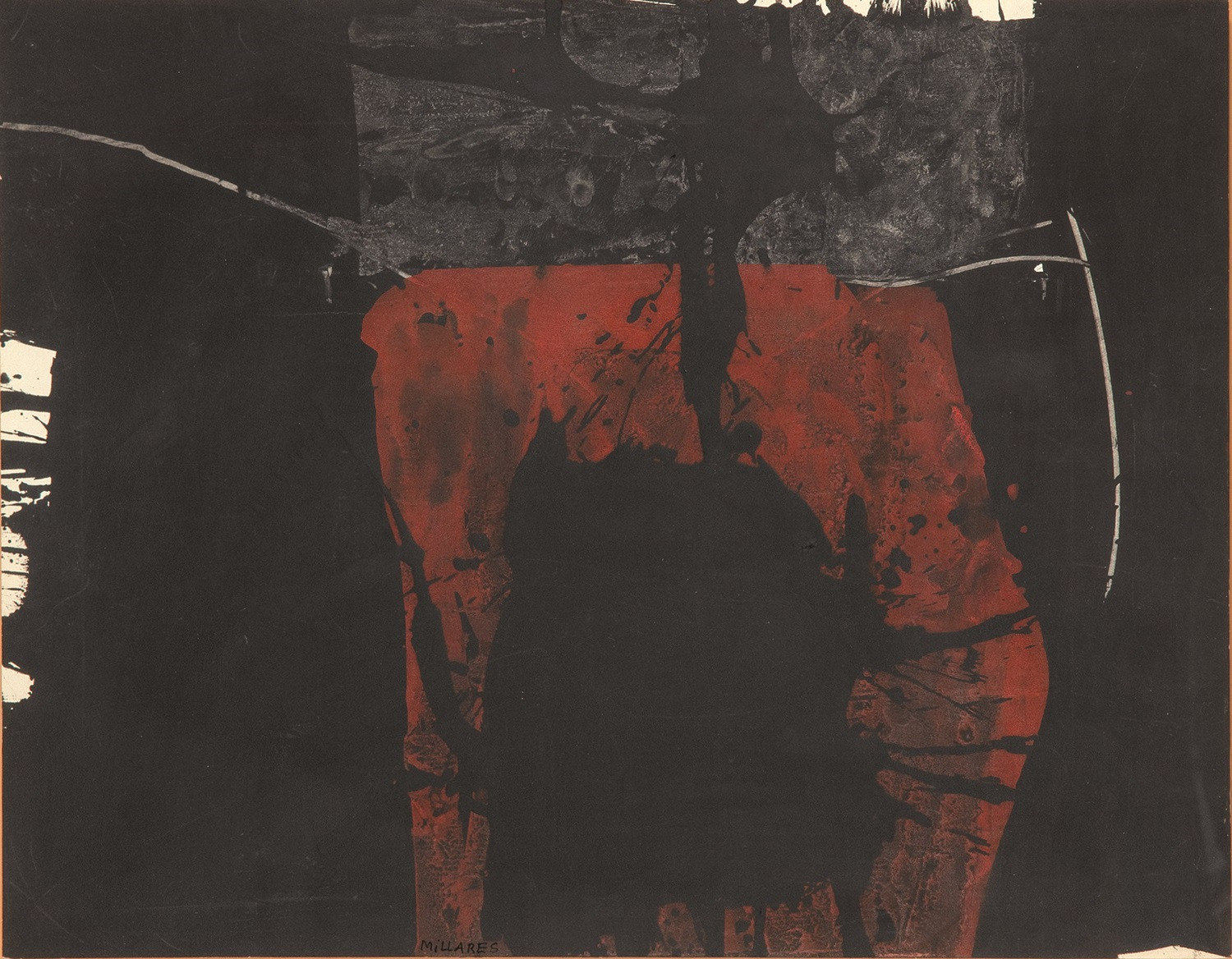 Manolo Millares, Sin título, c. 1960-1961. Salida: 14.000 euros. Remate: 16.000 euros