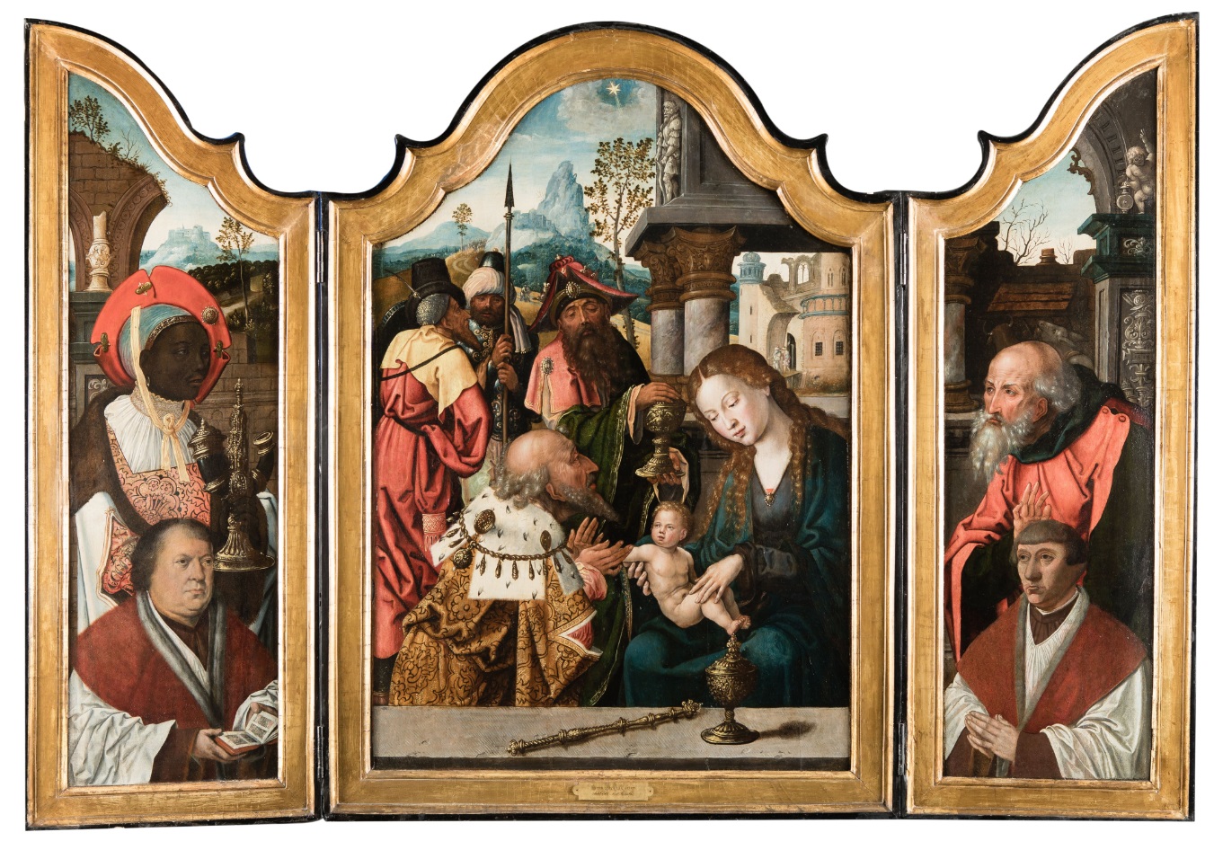 Pieter Coecke van Aelst, Retablo de la Adoración de los Reyes Magos con donantes, 1528. Salida: 300.000 euros