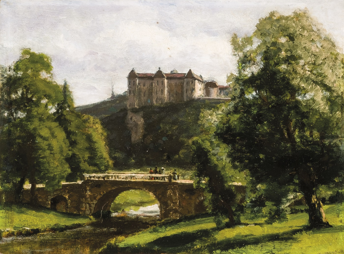 Agustín Riancho, Castillo y puente, 1880. Durán. Salida: 4.000 euros