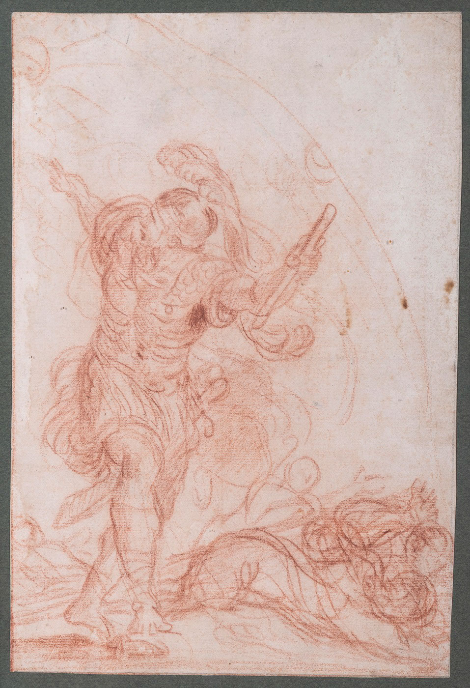 Escuela napolitana, finales siglo XVII (corregido Carlo Maratti), Aquiles (corregido Josué). Fernando Durán. Salida: 500 euros