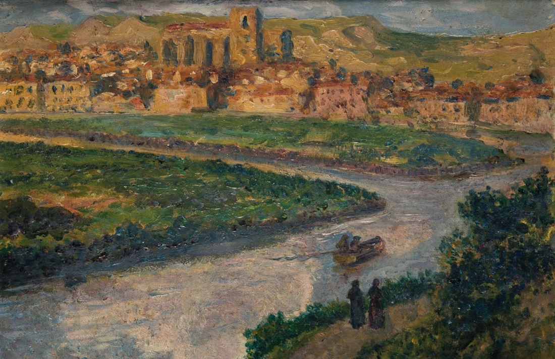 Darío de Regoyos, Reflets, ville en Castille, 1903. Ansorena. Salida: 9.000 euros. Remate: 14.000 euros