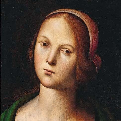 Il Perugino. La Virgen. Hacia 1490. Remate: 842.800 euros. Récord de artista.