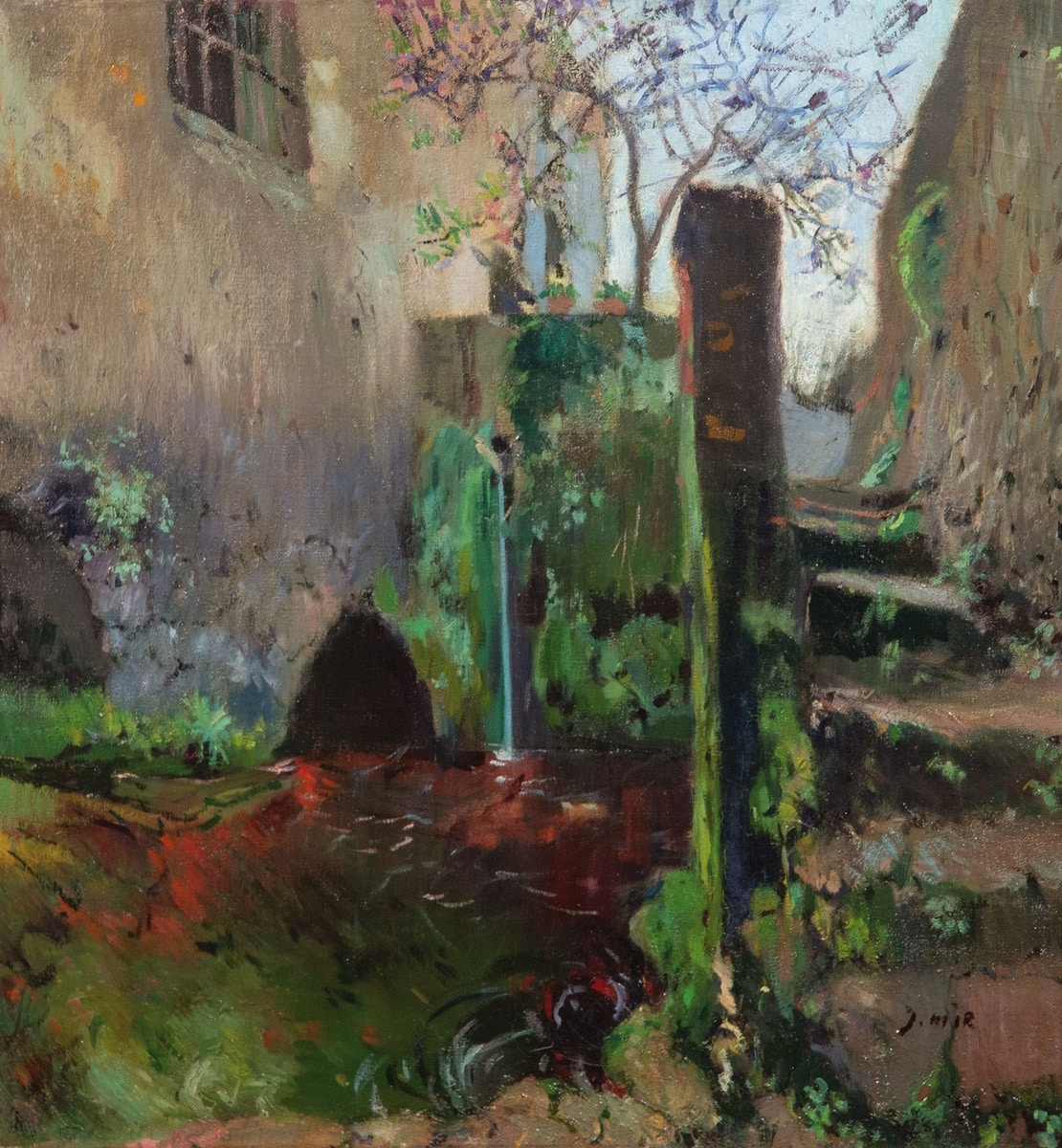 Joaquín Mir, Rincón de Caldes de Montbui, c. 1920. Segre. Salida y remate: 15.000 euros