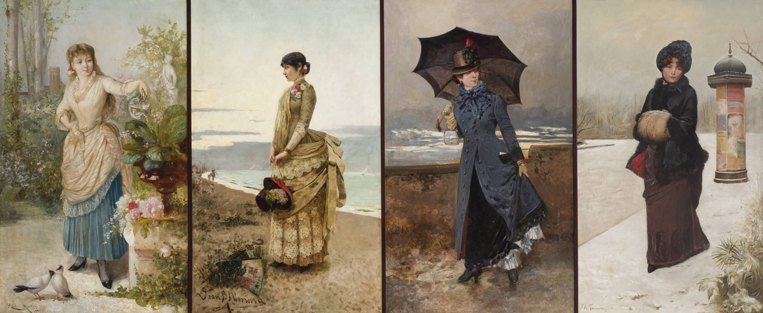 Ricardo Martí, Joan Llimona, José Armet y José María Tamburini, Las cuatro estaciones, 1885. Durán. Salida: 12.000 euros. Remate: 14.000 euros