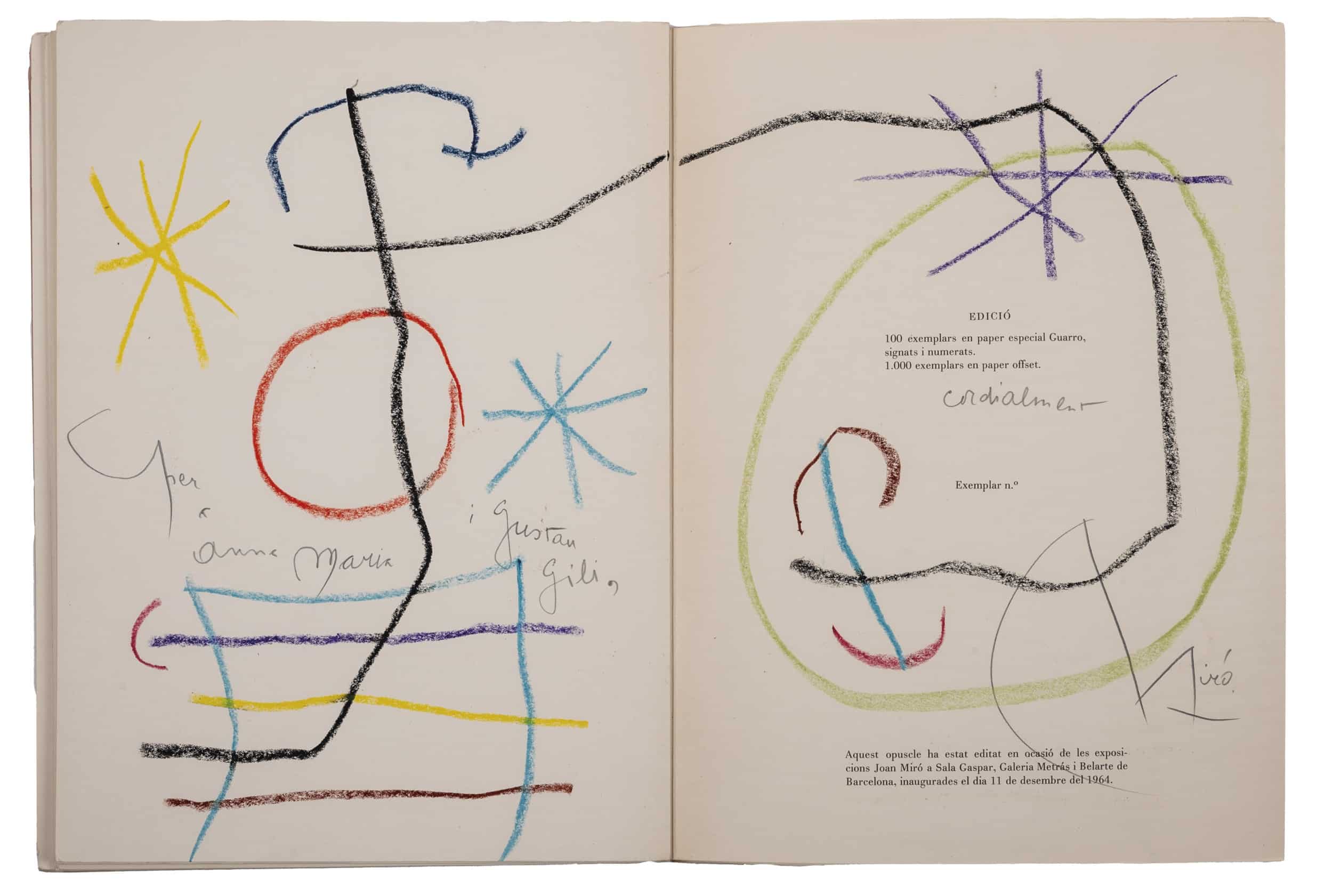 Joan Miró, Sin título, 1964, en Obra inédita reciente. Durán. Salida: 1.800 euros. Remate: 10.000 euros
