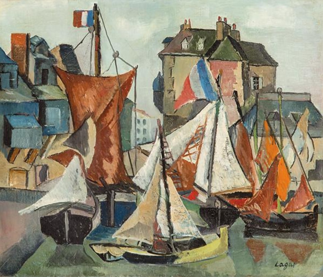 Celso Lagar, Puerto de Honfleur, c. 1926. Segre. Salida: 6.000 euros. Remate: 28.000 euros