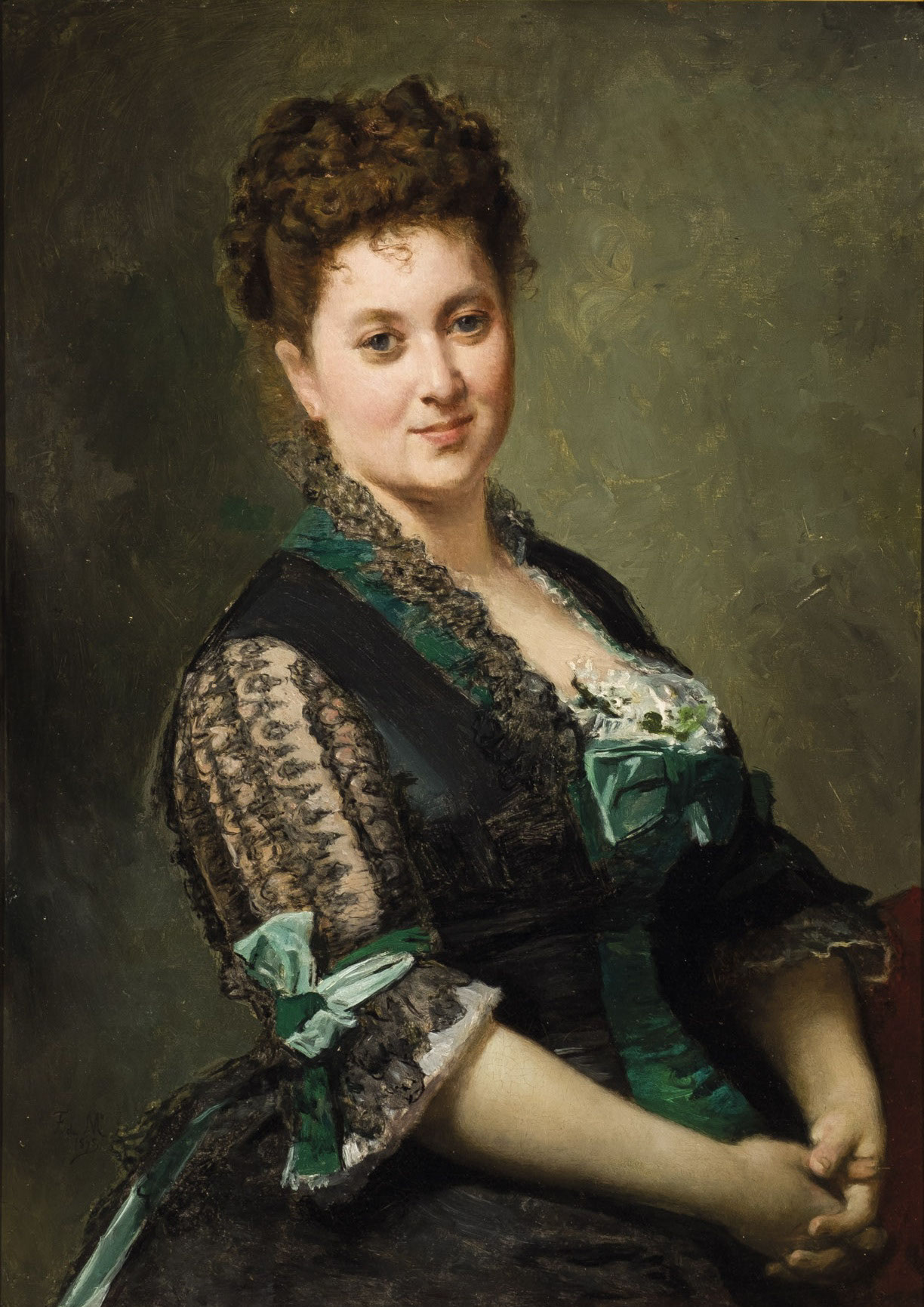 Federico de Madrazo, Retrato de la baronesa Espínola, María Angustias Martos Arizcún, 1875. Durán. Salida: 18.000 euros