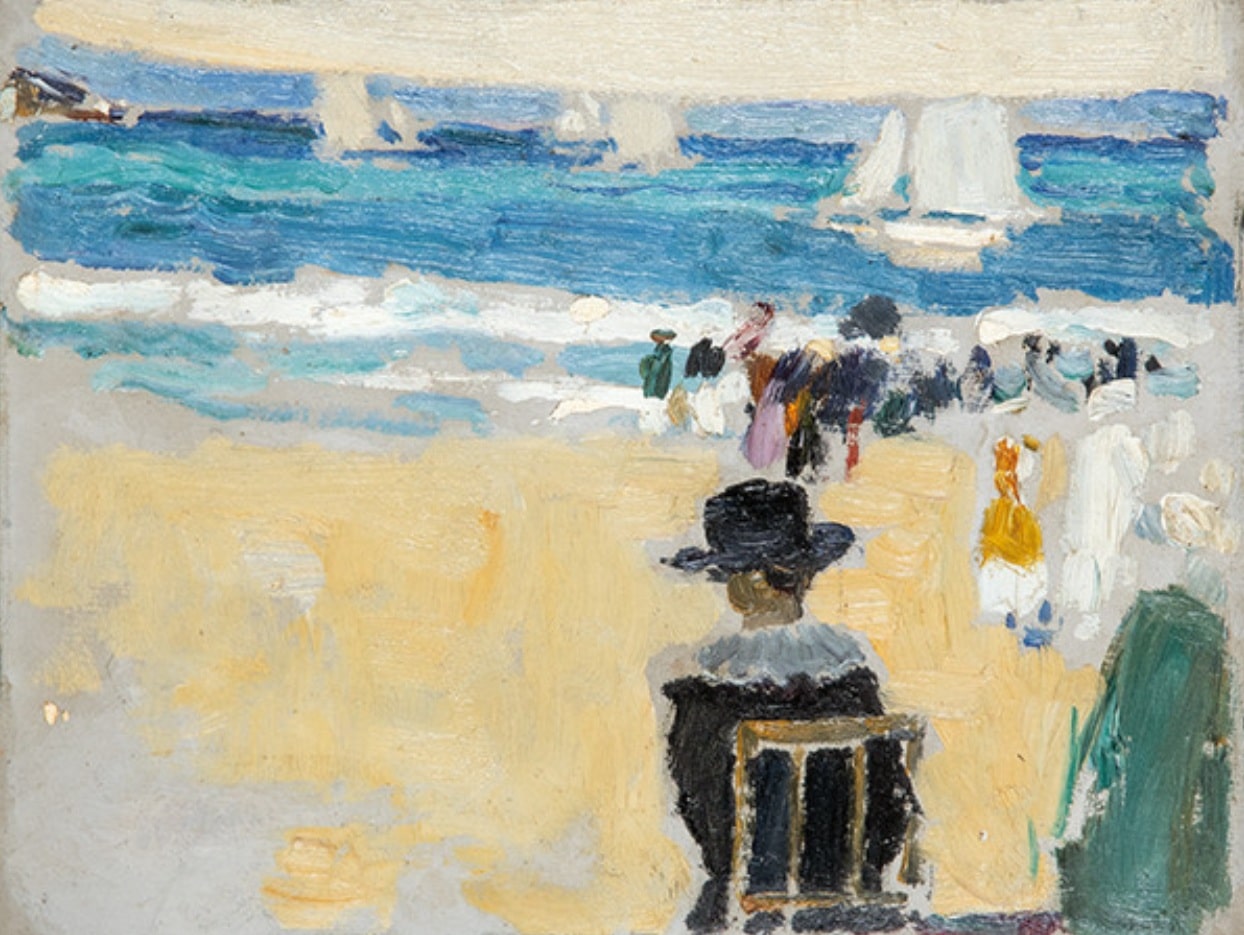 Joaquín Sorolla, Playa de San Sebastián, c. 1917. Segre. Salida: 40.000 euros
