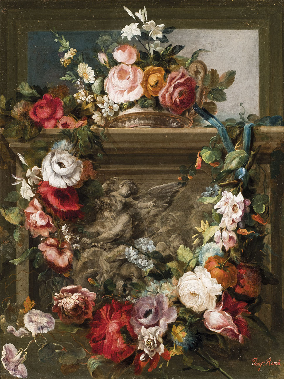 José Romá, Florero con relieve escultórico. Durán. Salida: 20.000 euros