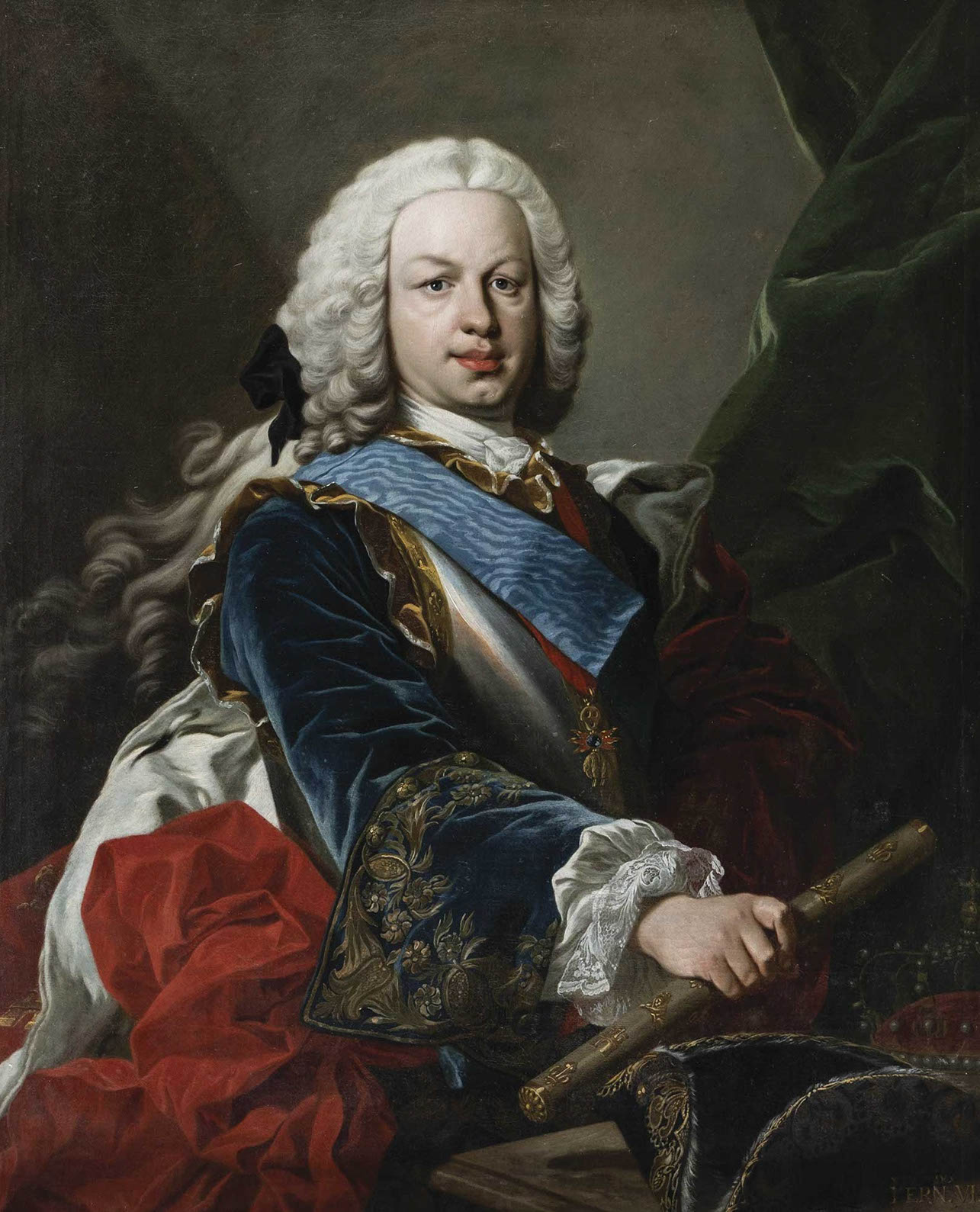 Louis-Michel van Loo, Retrato de Fernando VI. Abalarte. Salida: 9.000 euros