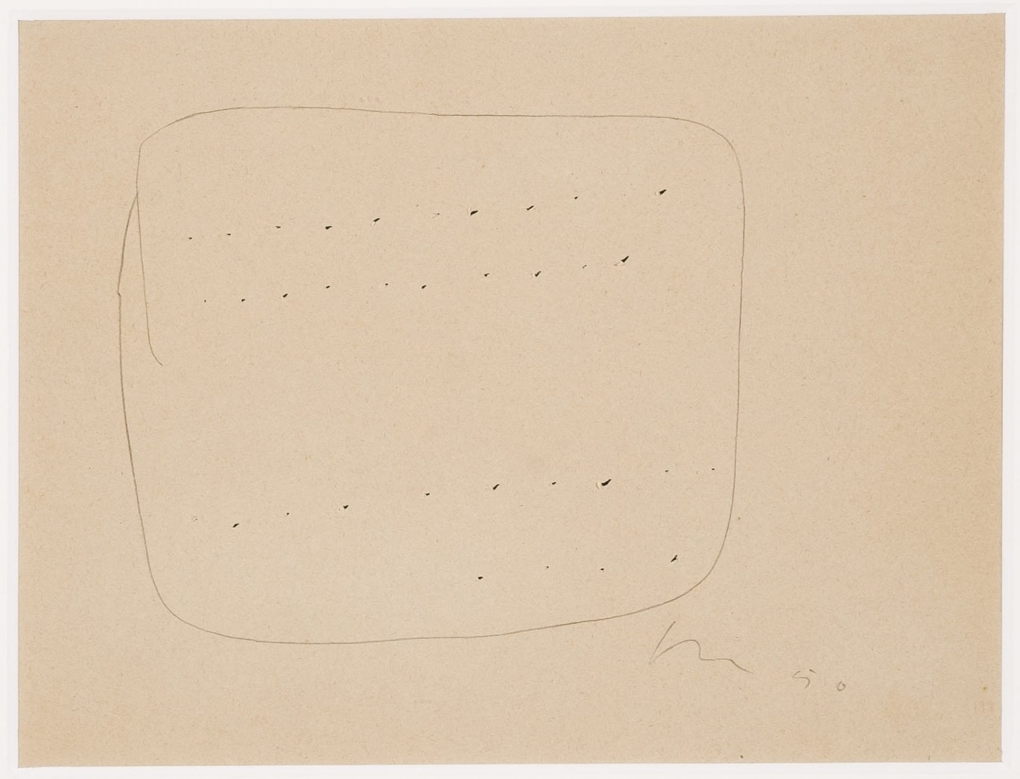 Lucio Fontana, Concetto spaziale, 1950. Durán. Salida: 18.000 euros