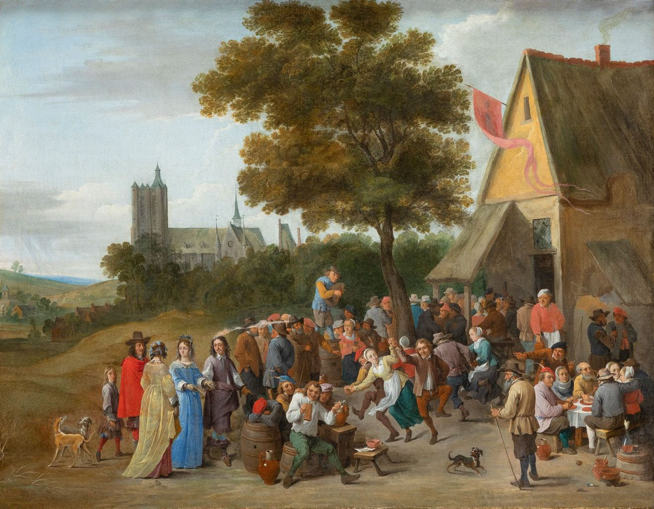 David Teniers II y taller, Fiesta aldeana cerca de Bruselas, c. 1650. Fernando Durán. Salida: 80.000 euros