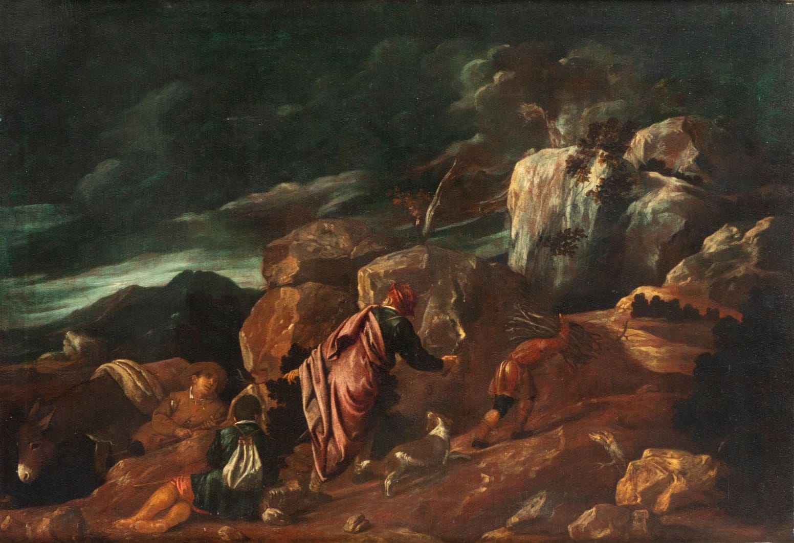 Pedro Orrente, Abraham e Isaac camino del sacrificio. Fernando Durán. Salida: 12.000 euros