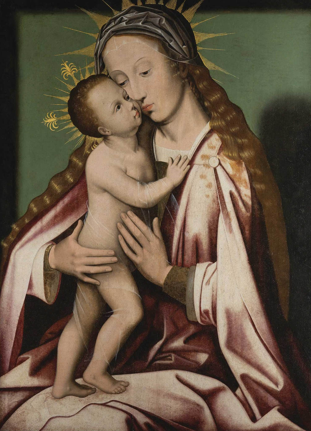 Seguidor de Ambrosius Benson, Virgen con Niño. Abalarte. Salida y remate: 22.500 euros