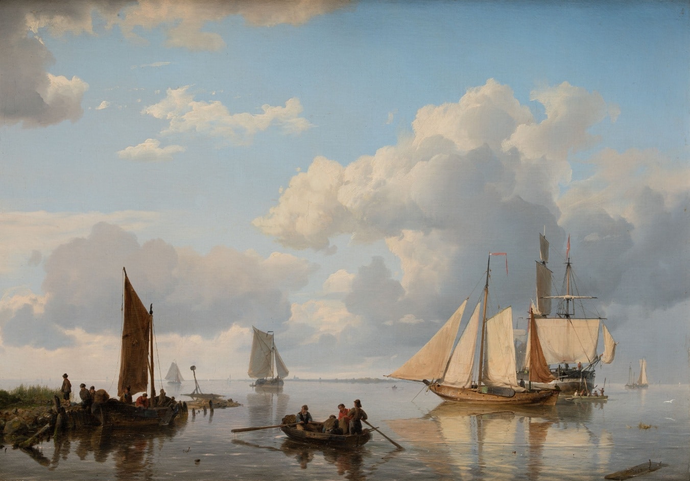 Hermanus Koekkoek, Paisaje fluvial holandés, 1852. Ansorena. Salida: 10.000 euros. Remate: 15.000 euros