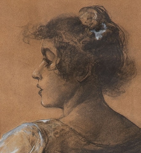 Joaquín Sorolla, Italiana, 1889-1894, detalle. Segre. Salida: 15.000 euros. Remate: 48.000 euros