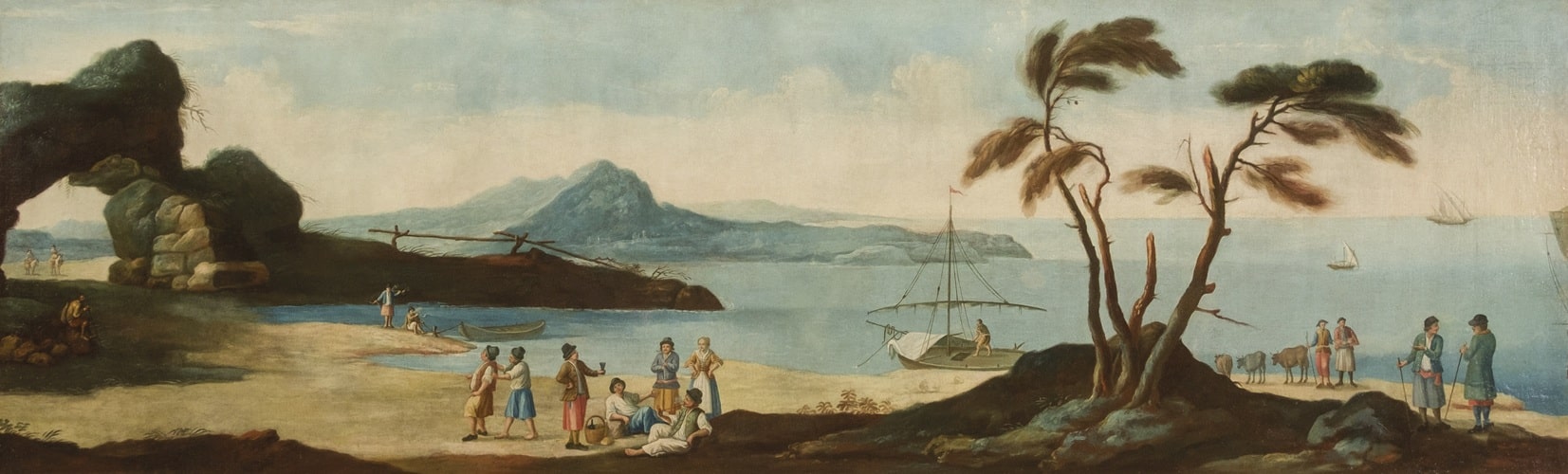 Escuela mallorquina, siglo XVIII, Escena portuaria. Durán Subastas. Salida: 10.000 euros. Remate: 19.000 euros