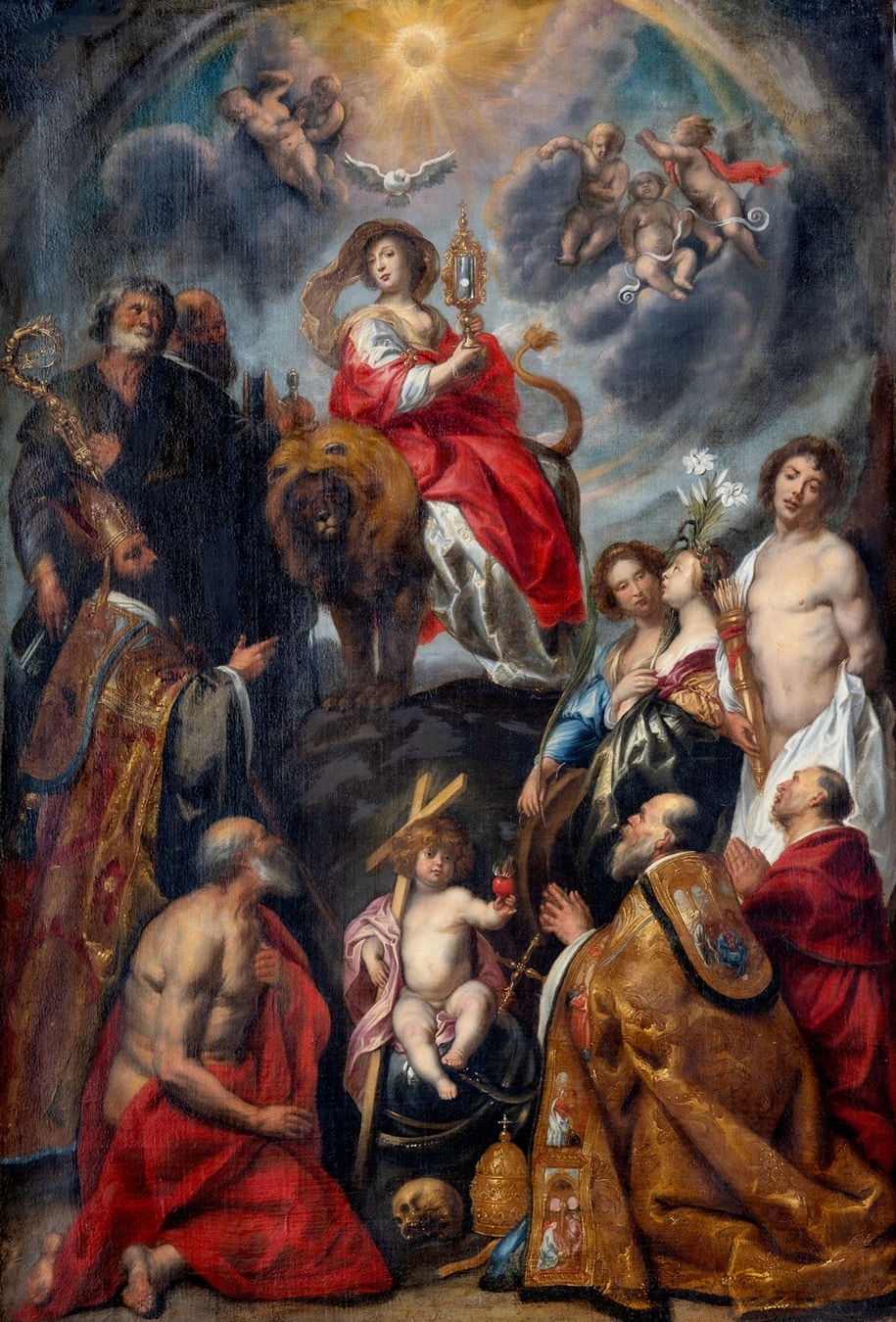 Jacob Jordaens, Triunfo de la Eucaristía. Abalarte Subastas. Salida y remate: 50.000 euros