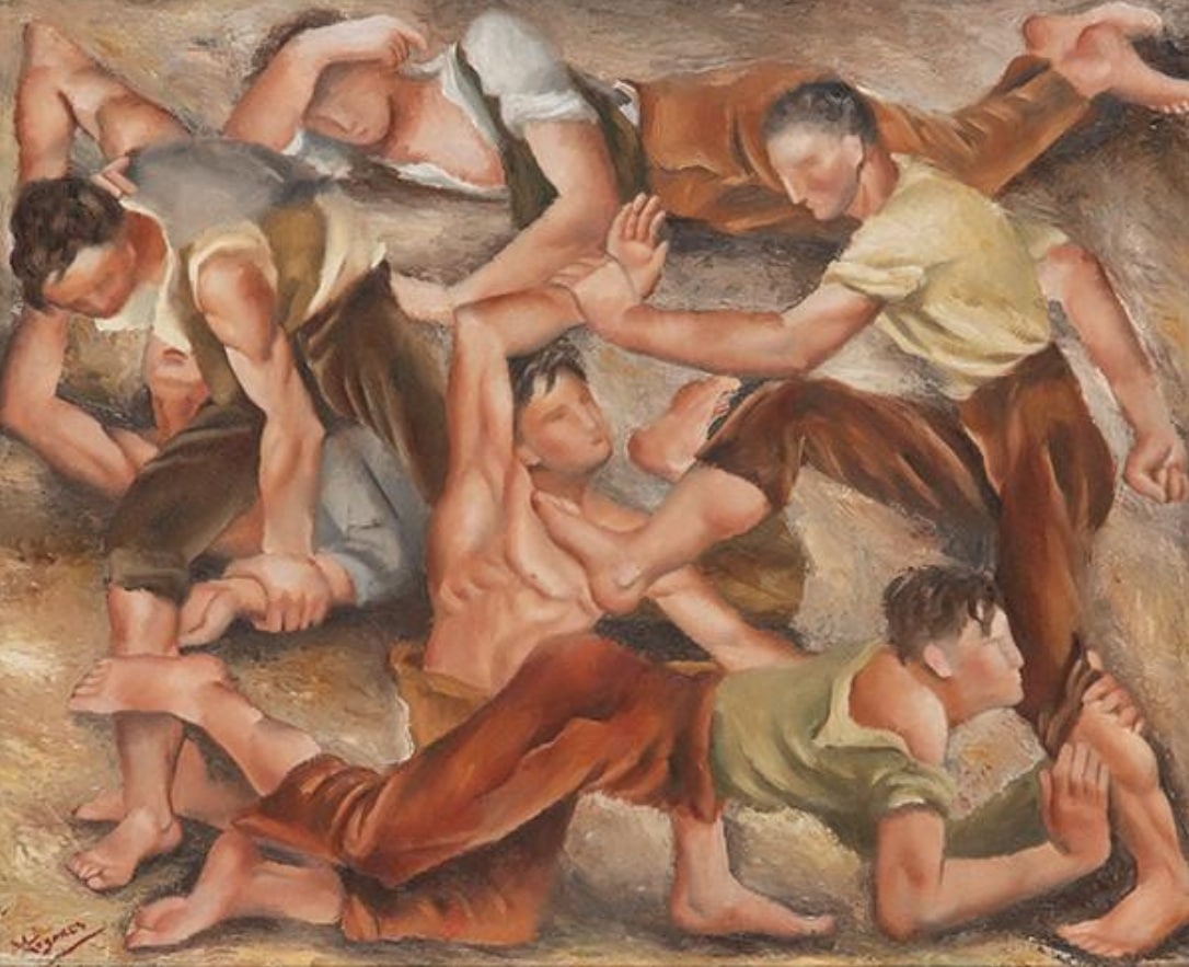José de Togores, La bagarre (la pelea), 1925. Subastas Segre. Salida y remate: 19.000 euros