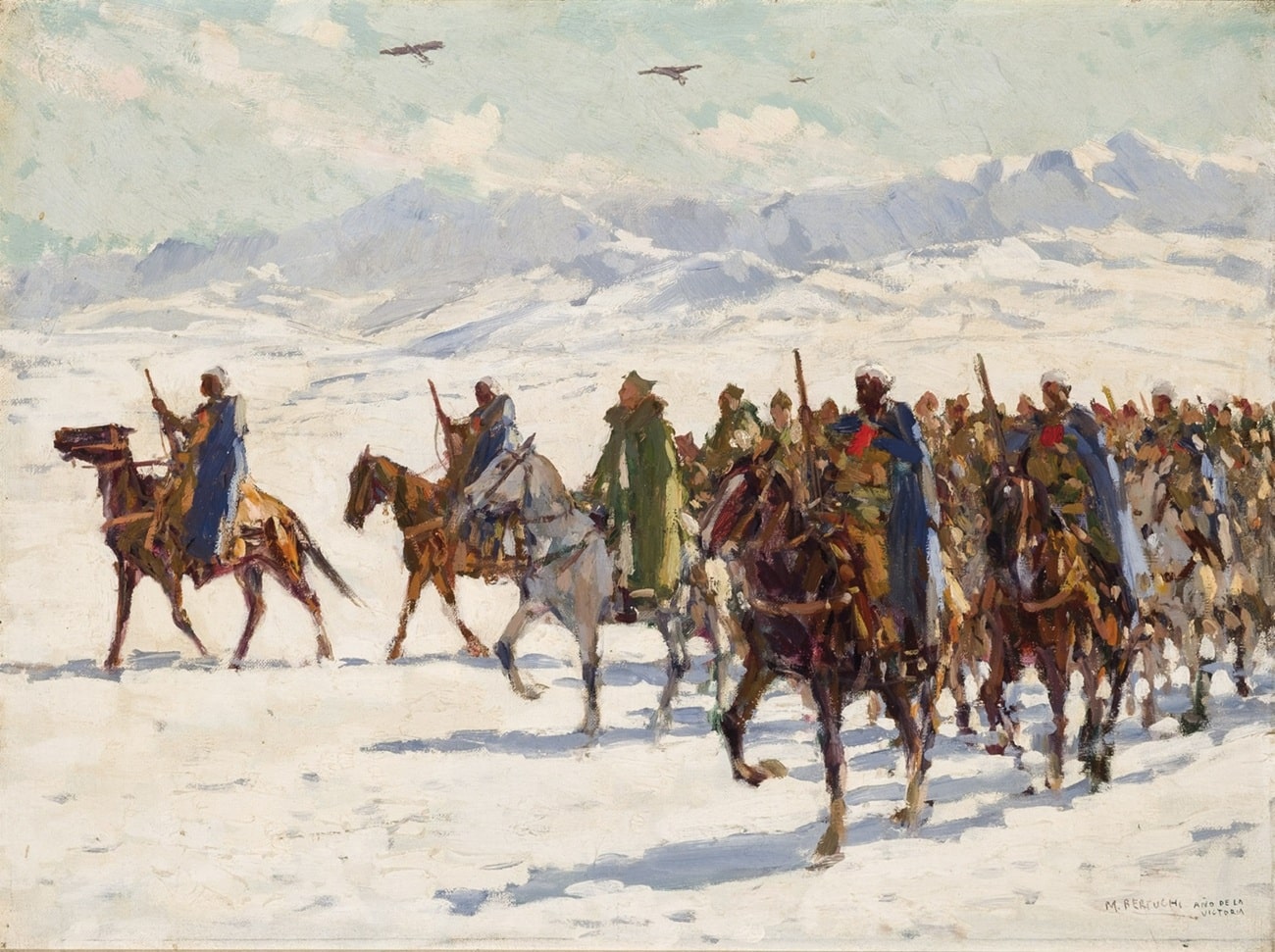 Mariano Bertuchi, Franco en Guadarrama, 1939. Durán Subastas. Salida: 5.000 euros. Remate: 16.000 euros