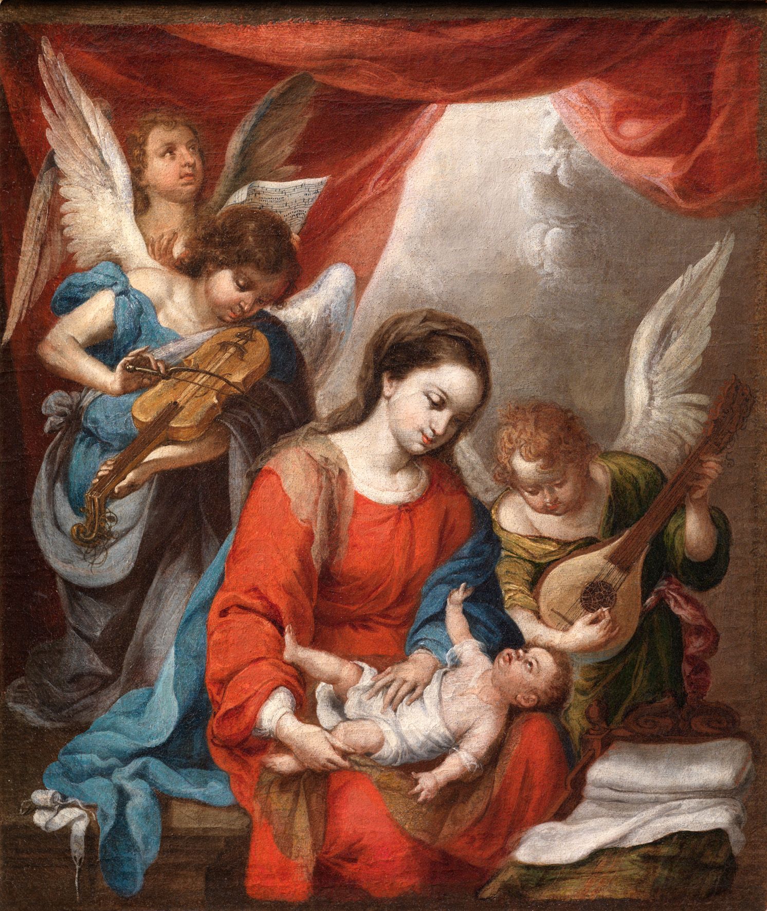 Bernardo Lorente Germán, Virgen de la faja, 1730-1740. Fernando Durán Subastas. Salida: 15.000 euros. No vendido