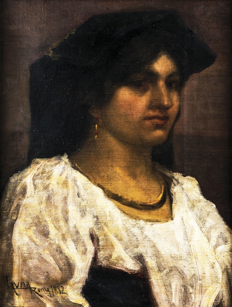 Juan Luna, Ciociara, Roma, 1882. Abalarte Subastas. Salida: 12.000 euros. Remate: 25.000 euros