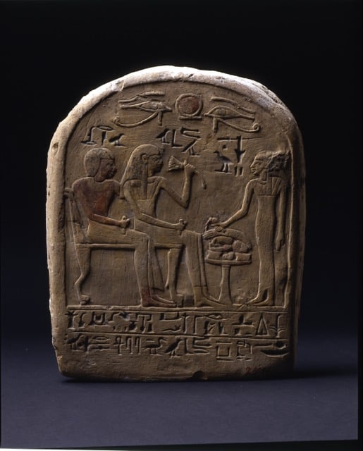 Estela familiar. Museo Archeologico Nazionale, Florencia en tamaño mediano La infancia y adolescencia del Antiguo Egipto en Córdoba