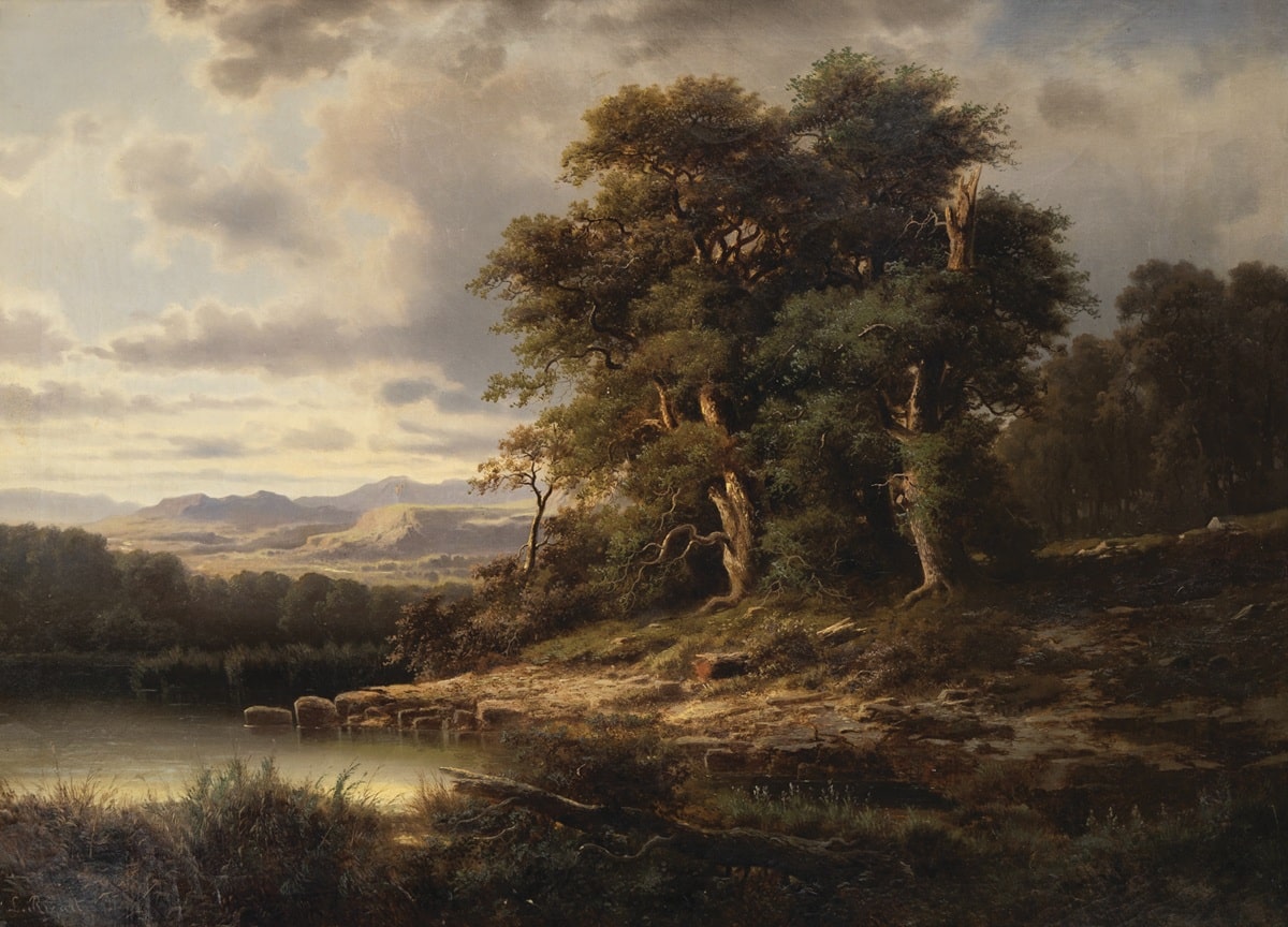 Luis Rigalt, Paisaje con río. Abalarte Subastas. Salida: 1.500 euros. Remate: 3.500 euros