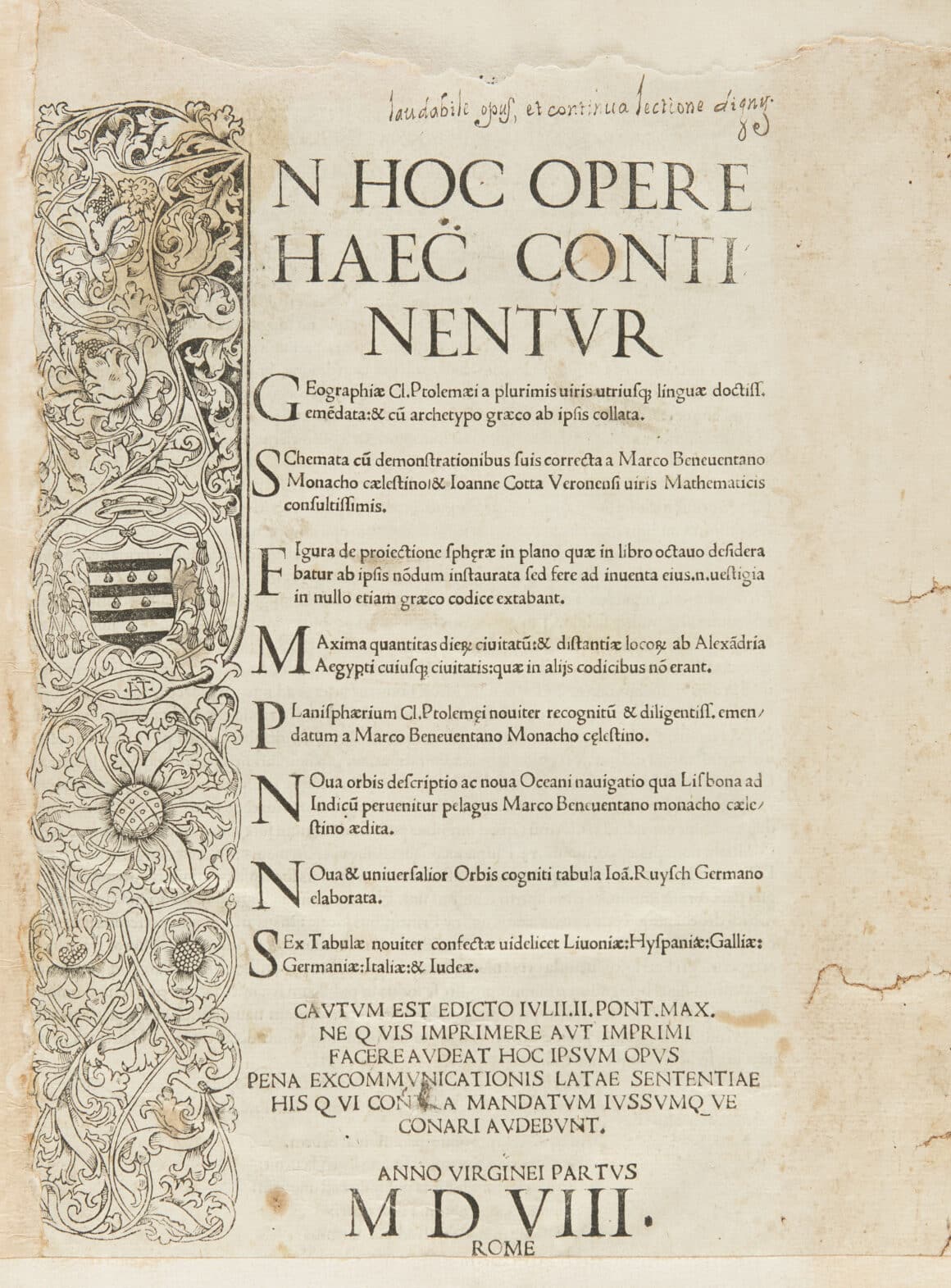 194 La edición de Geographia de Claudio Ptolomeo de 1508 asciende hasta los 240.000 €