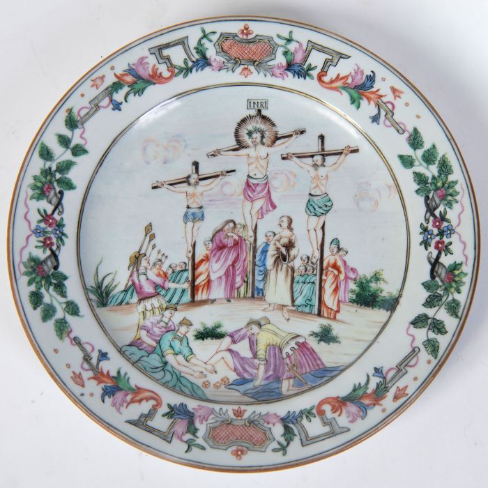 492-1539131 Fernando Durán ofrece un raro plato chino de la Compañía de las Indias con una escena bíblica