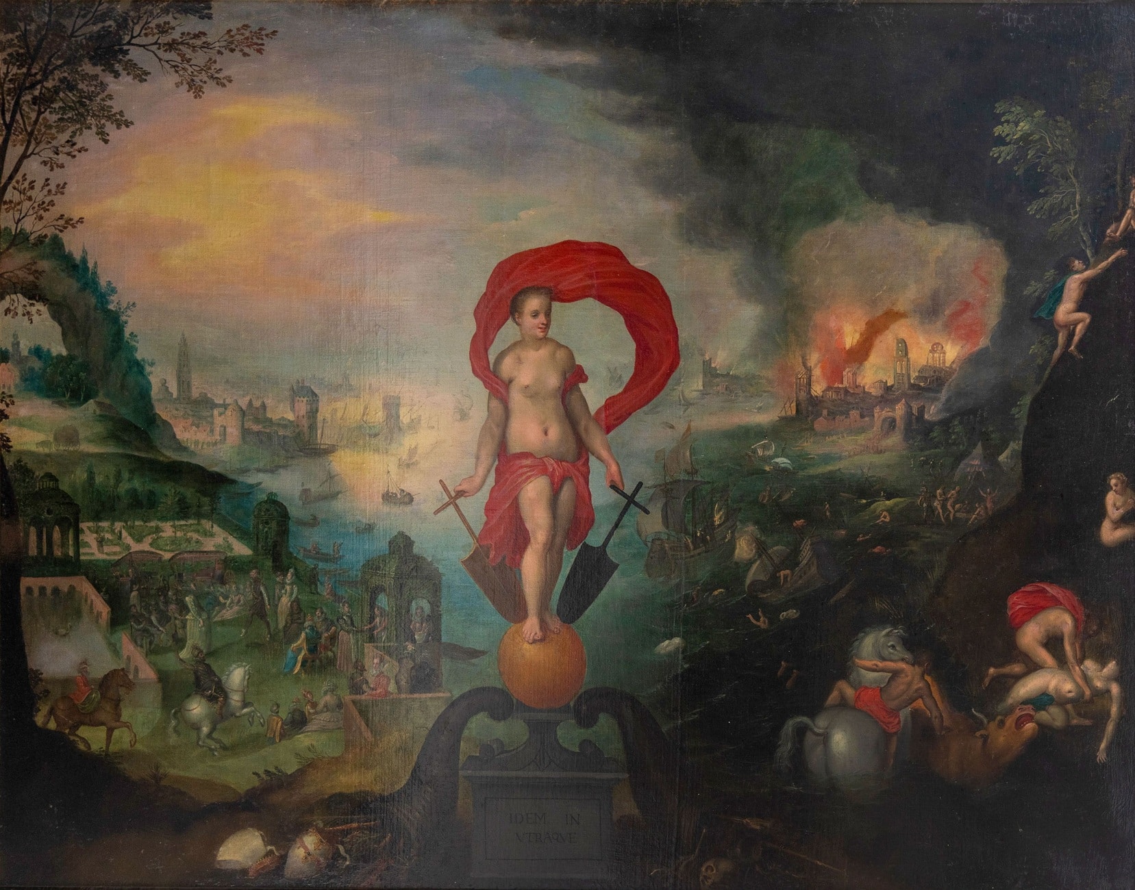 Círculo de Jan Brueghel el viejo, Alegoría de la Fortuna de Amberes bajo el gobierno de los Archiduques, c. 1600. Fernando Durán Subastas. Salida: 60.000 euros. No vendido