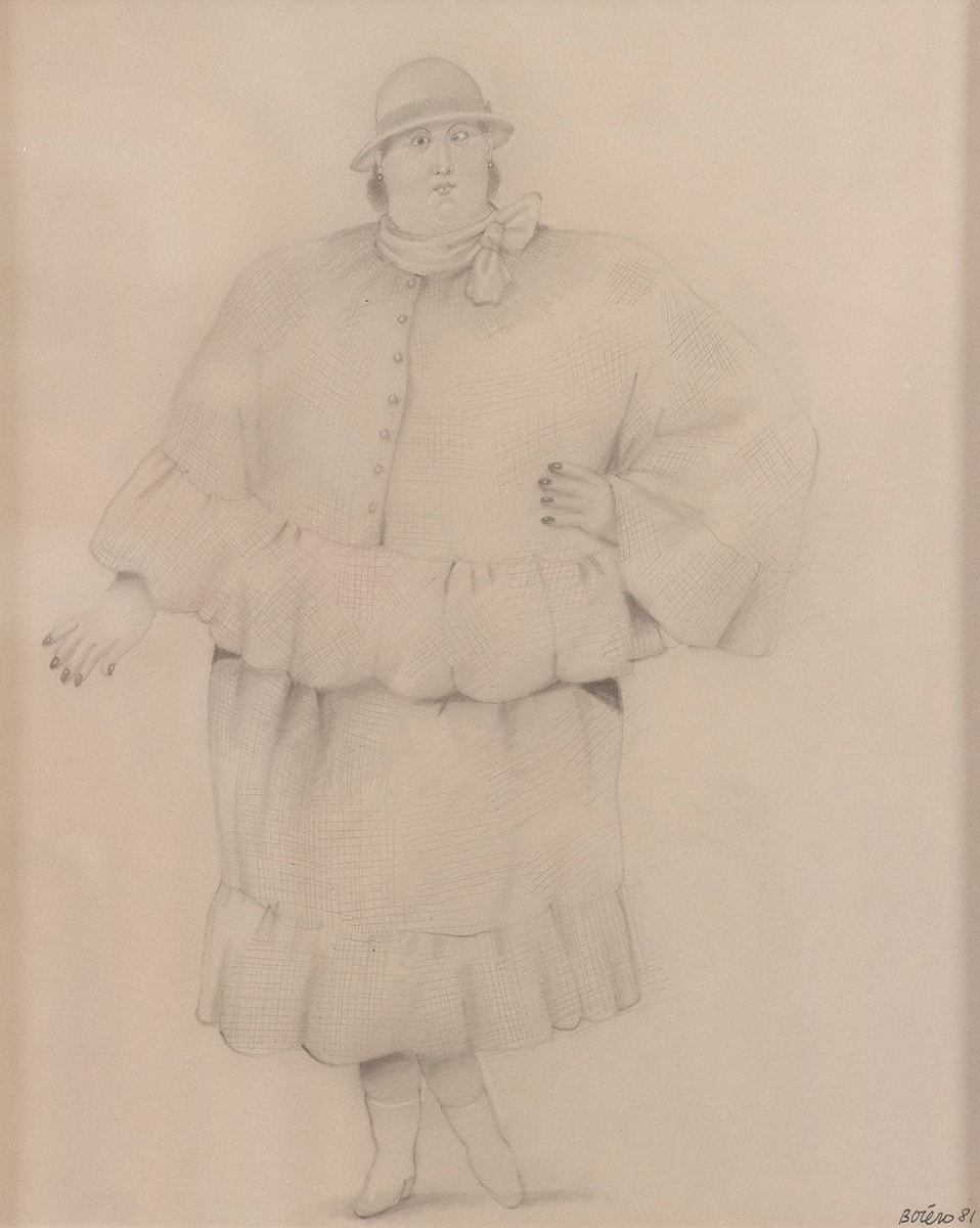 Fernando Botero, Modelo de Lanvin, 1981. Fernando Durán Subastas. Salida: 24.000 euros. No vendido