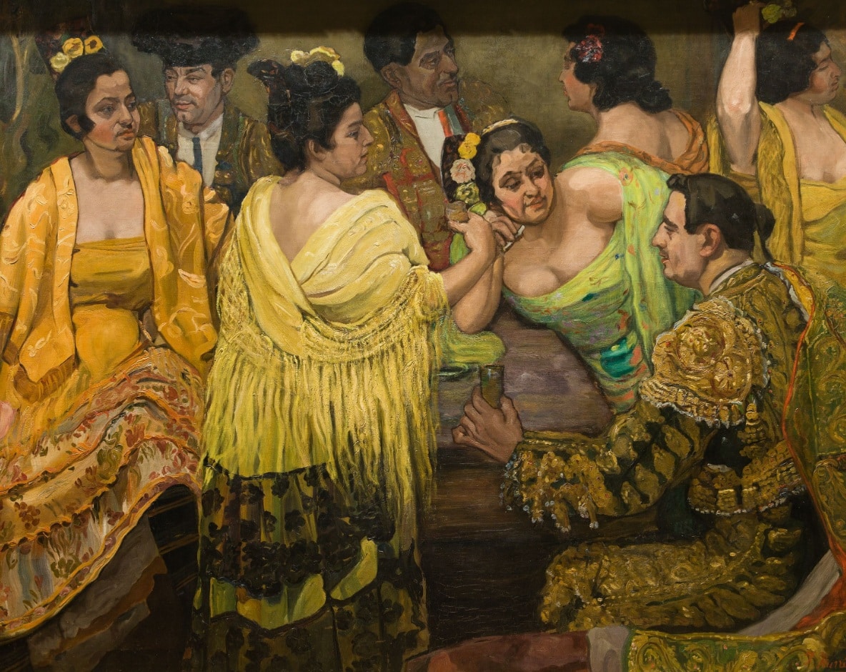 Francisco Iturrino, Toreros y manolas. Ansorena Subastas. Salida: 40.000 euros. Remate: 55.000 euros