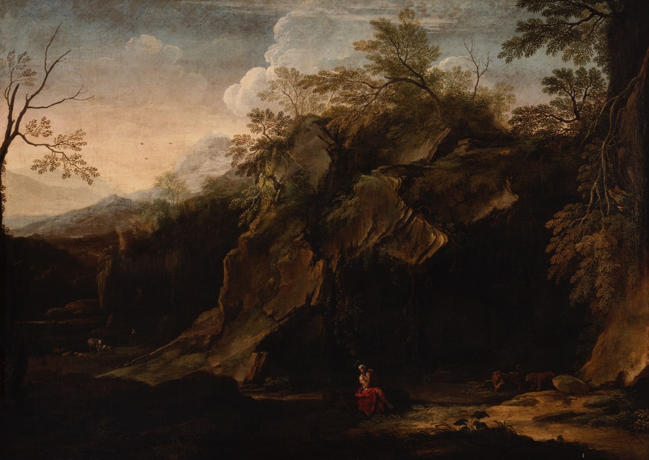 Ignacio Iriarte paisaje con san jeronimo El Bellas Artes de Sevilla recibe un paisaje inédito de Iriarte