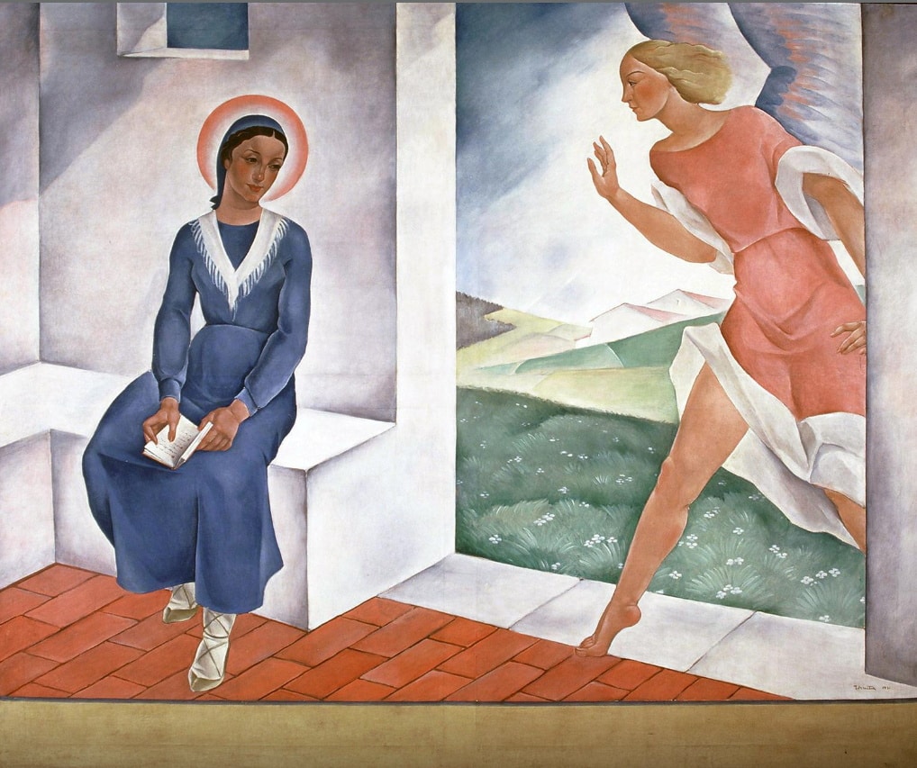 Jenaro Urrutia, Anunciación (1931), Eleiz Museoa, Museo de Arte Sacro, Bilbao Un siglo de mística vizcaína en el Museo de Arte Sacro