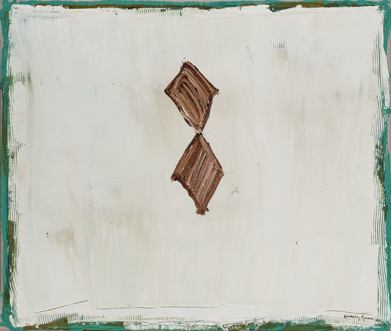 Joan Hernández Pijuan, Ornamental amb limit verd, 1999. Durán Subastas. Salida: 20.000 euros. Remate: 32.500 euros