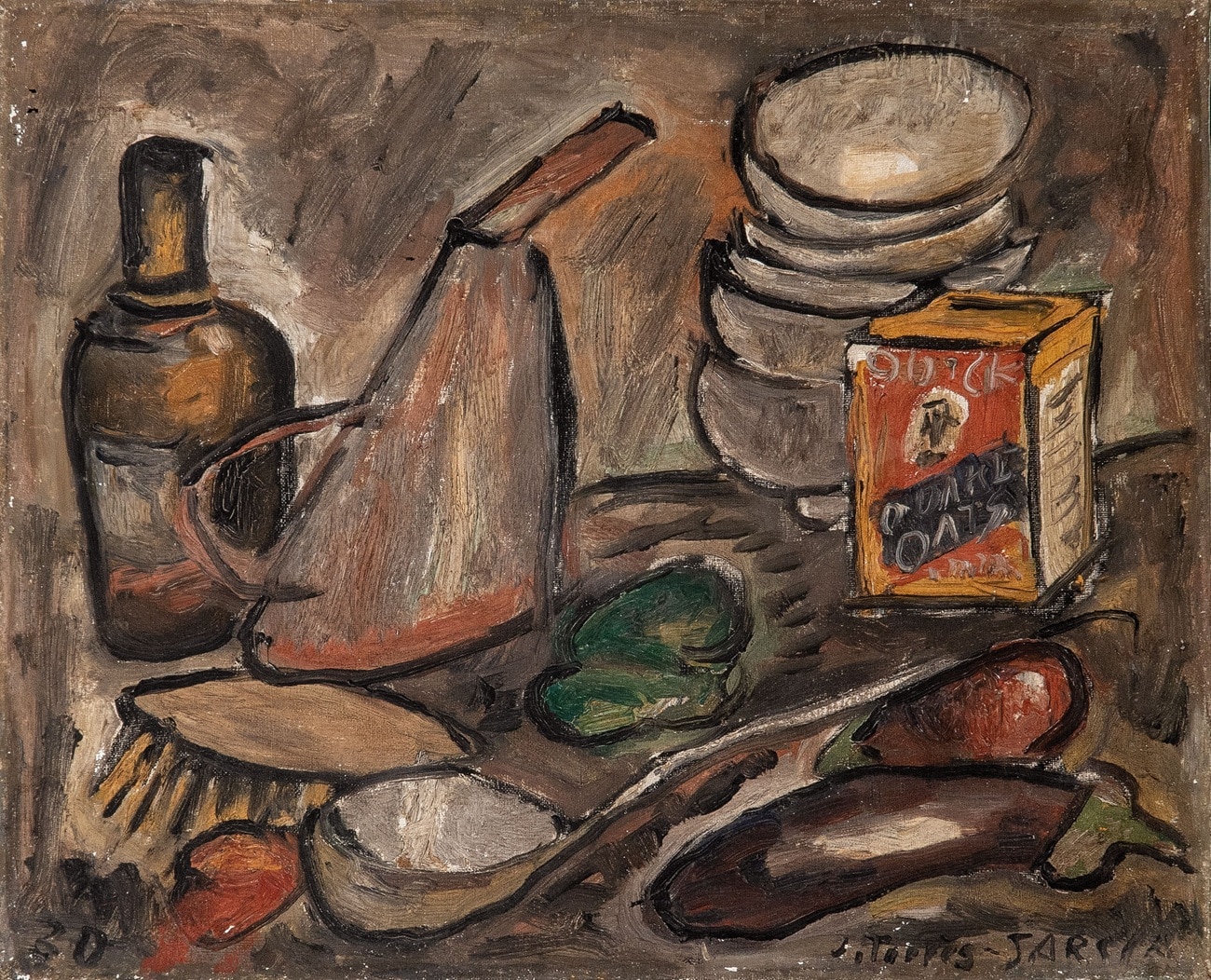 Joaquín Torres García, Bodegón con cacharro, 1930. Segre Subastas. Salida y remate: 26.000 euros