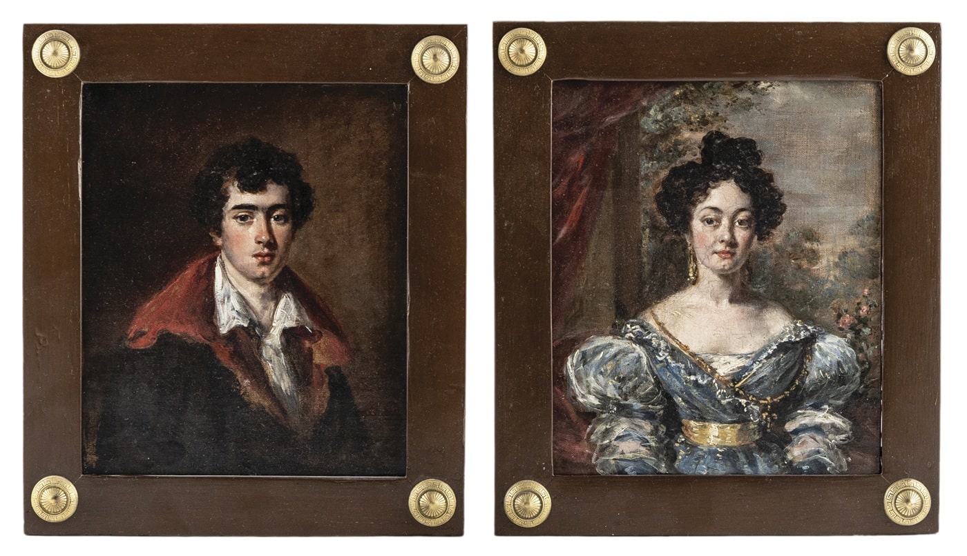 Leonardo Alenza, Retrato de muchacho y de muchacha. Abalarte Subastas. Salida: 4.000 euros. Remate: 7.500 euros