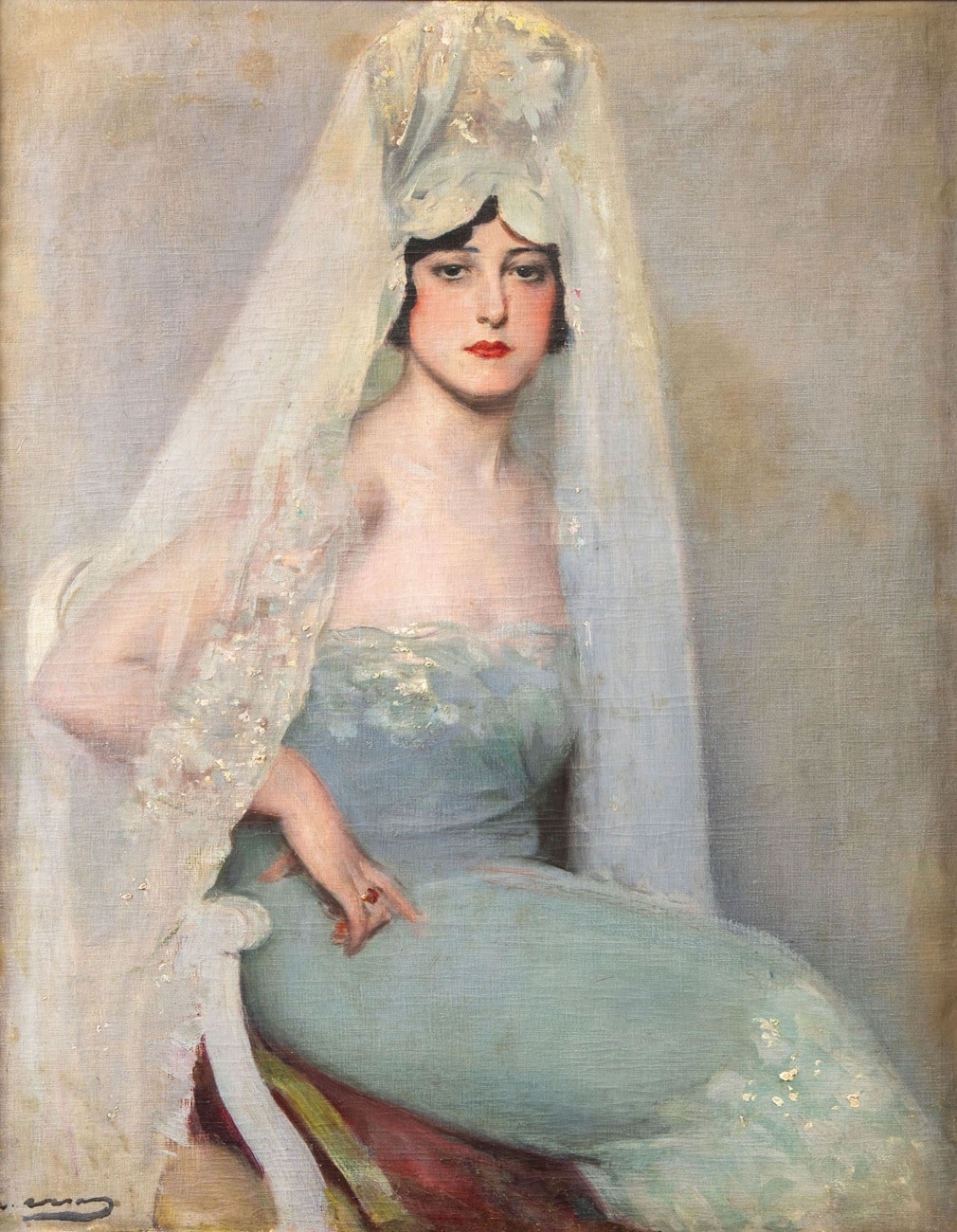 Ramón Casas, Manola con mantilla blanca. Fernando Durán Subastas. Salida y remate: 235.000 euros