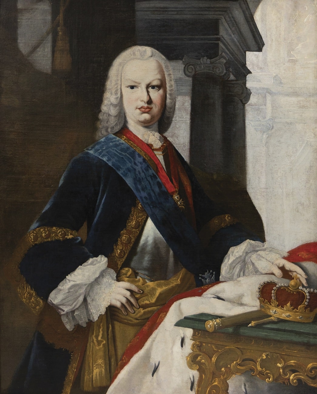 Seguidor de Jacopo Amigoni, Retrato del rey Fernando VI. Abalarte Subastas. Salida: 4.5000 euros. Remate: 6.000 euros