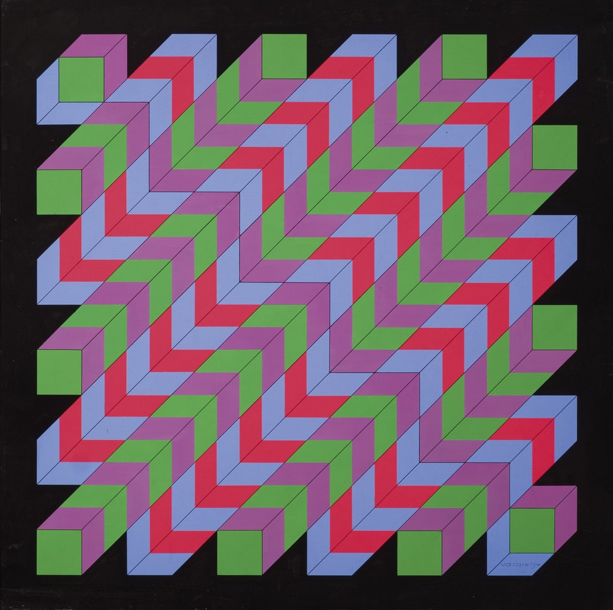 Victor Vasarely, 3409 Utem, 1985. Durán Subastas. Salida: 20.000 euros. Remate: 40.000 euros