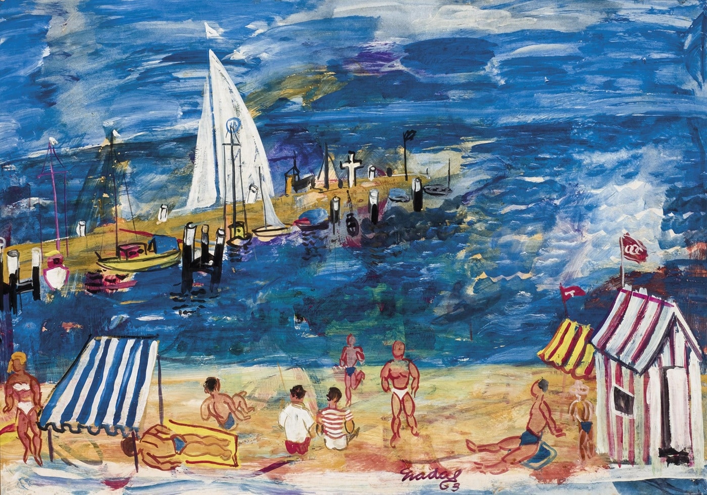 Carlos Nadal, En la playa, 1963. Durán Subastas. Salida: 15.000 euros. No vendido
