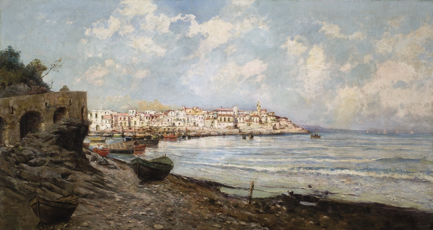 Francisco Pradilla, Puerto de Vigo, 1873. Durán Subastas. Salida: 18.000 euros. No vendido