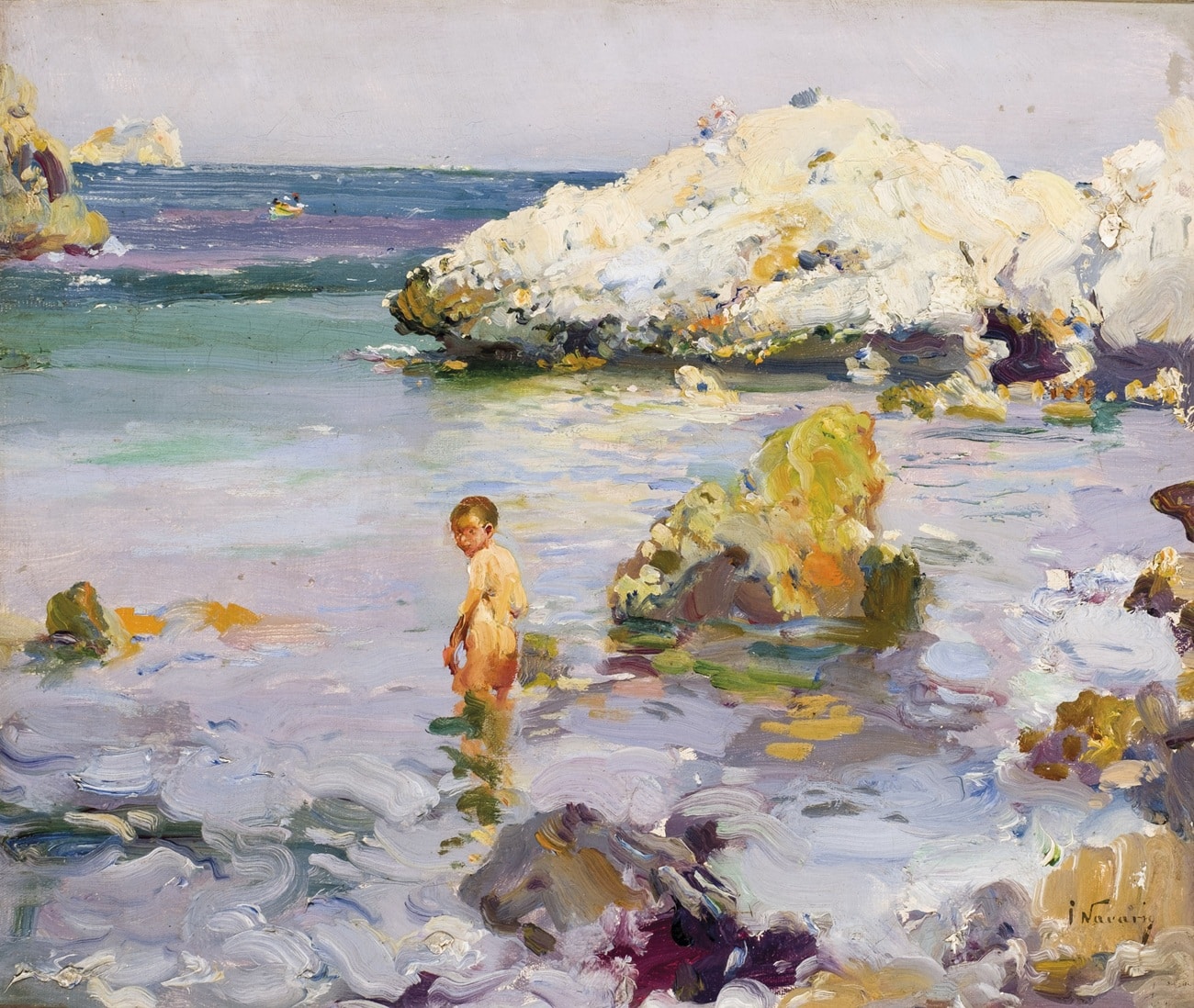 José Navarro Llorens, Niño en la playa. Durán Subastas. Salida: 12.000 euros. Remate: 15.000 euros