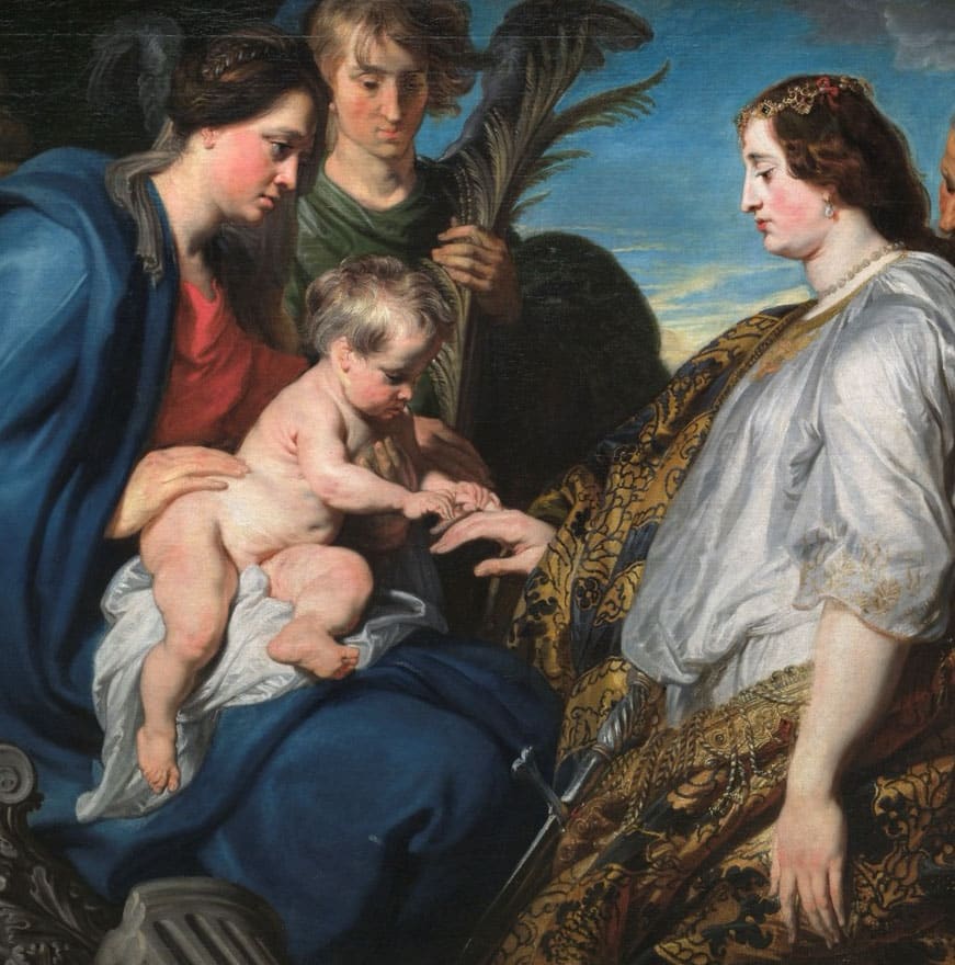 Van Dyck Genova Los desposorios místicos de santa Catalina detalle El Prado prestará dos van Dyck al Palacio Ducal Génova