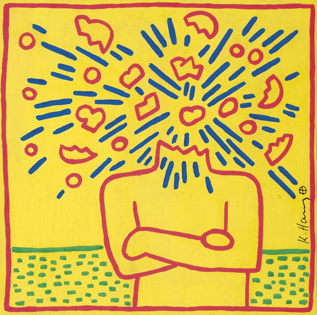 Keith Haring, Sin título, 1985. Durán Subastas. Salida: 5.500 euros. Remate: 10.000 euros