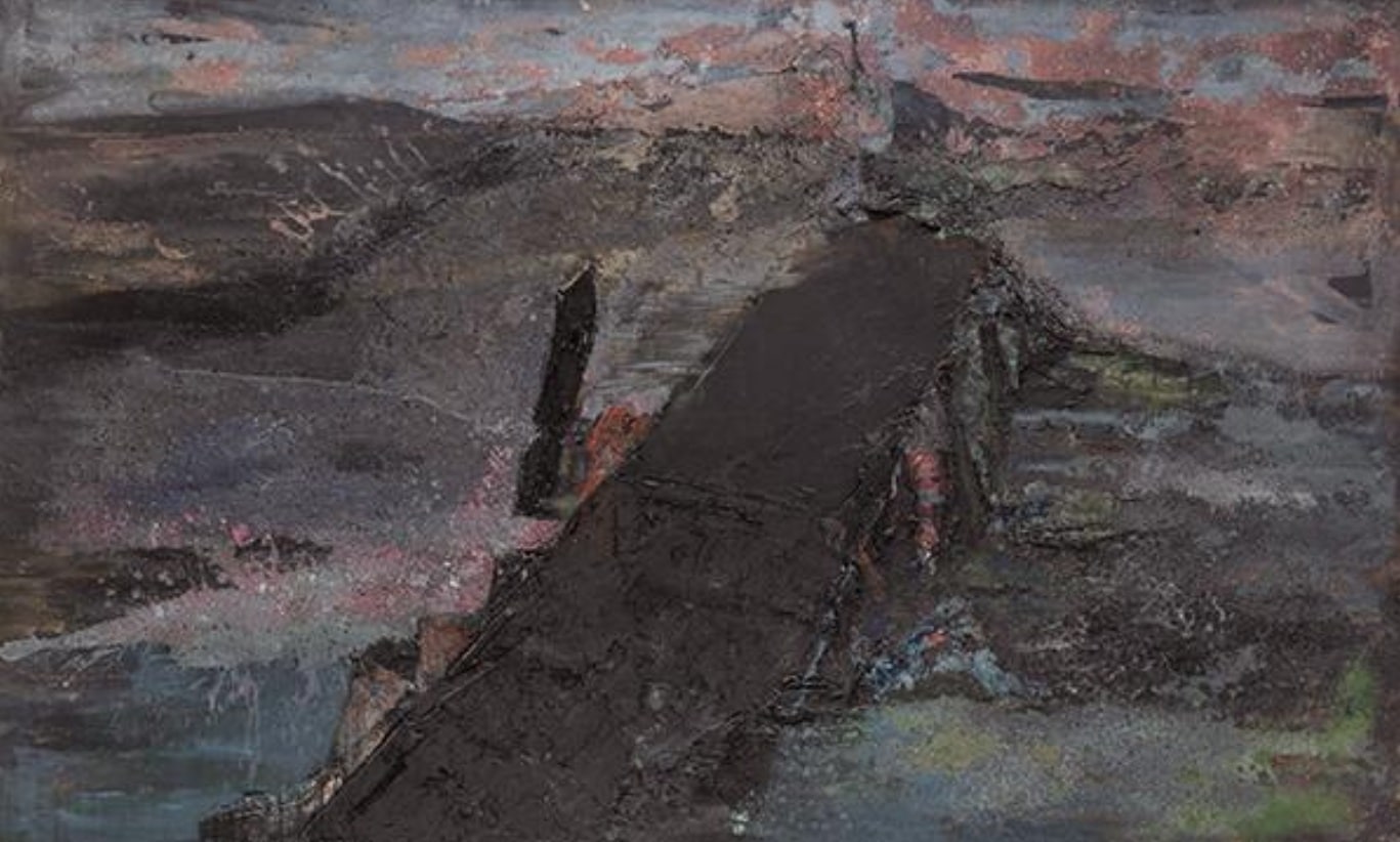 Lucio Muñoz, Boek fin, 1988. Subastas Segre. Salida: 19.000 euros. Remate: 22.000 euros