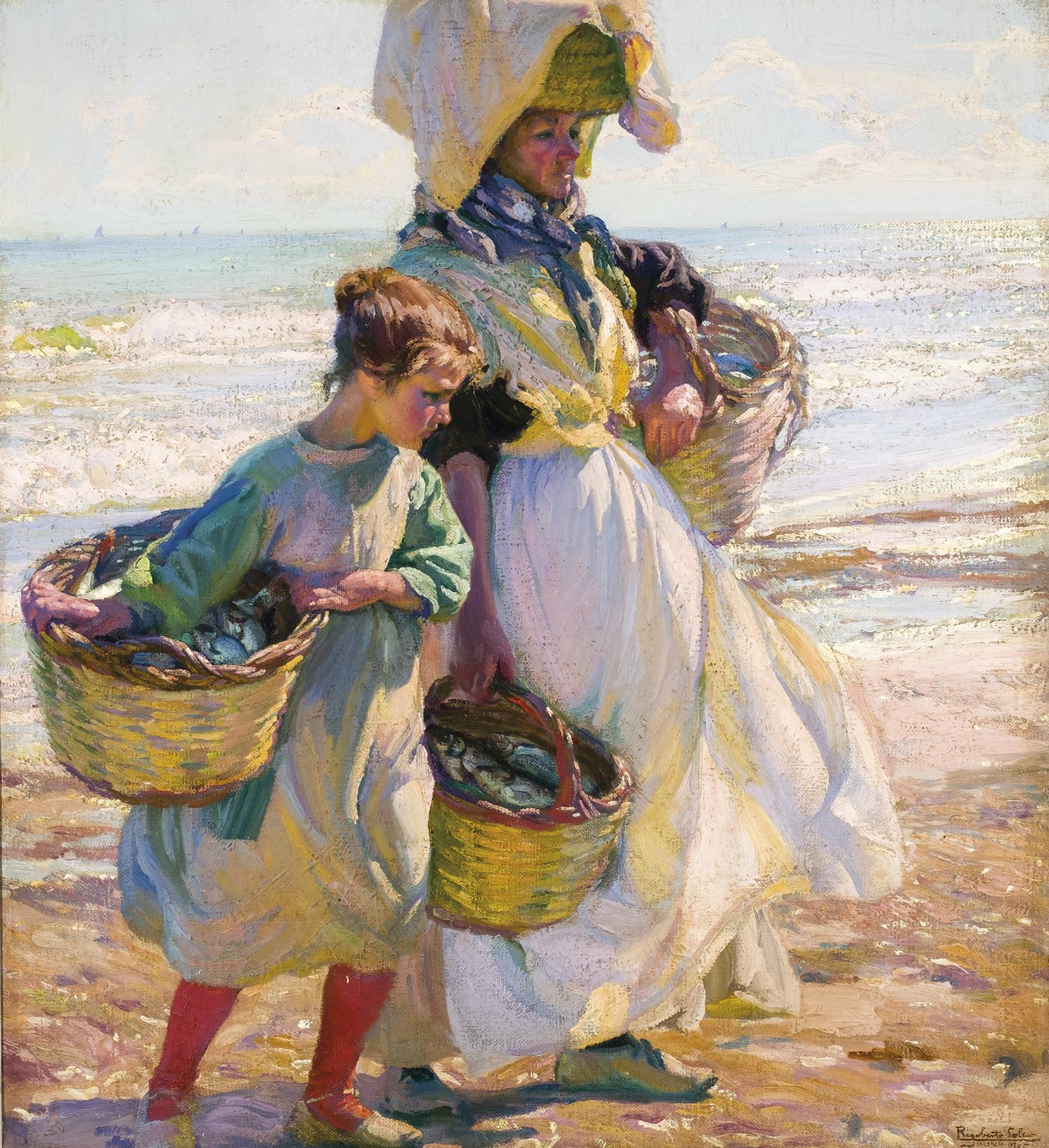 Rigoberto Soler, Llevando el pescado, 1920. Durán Subastas. Salida: 18.000 euros. Remate: 20.000 euros