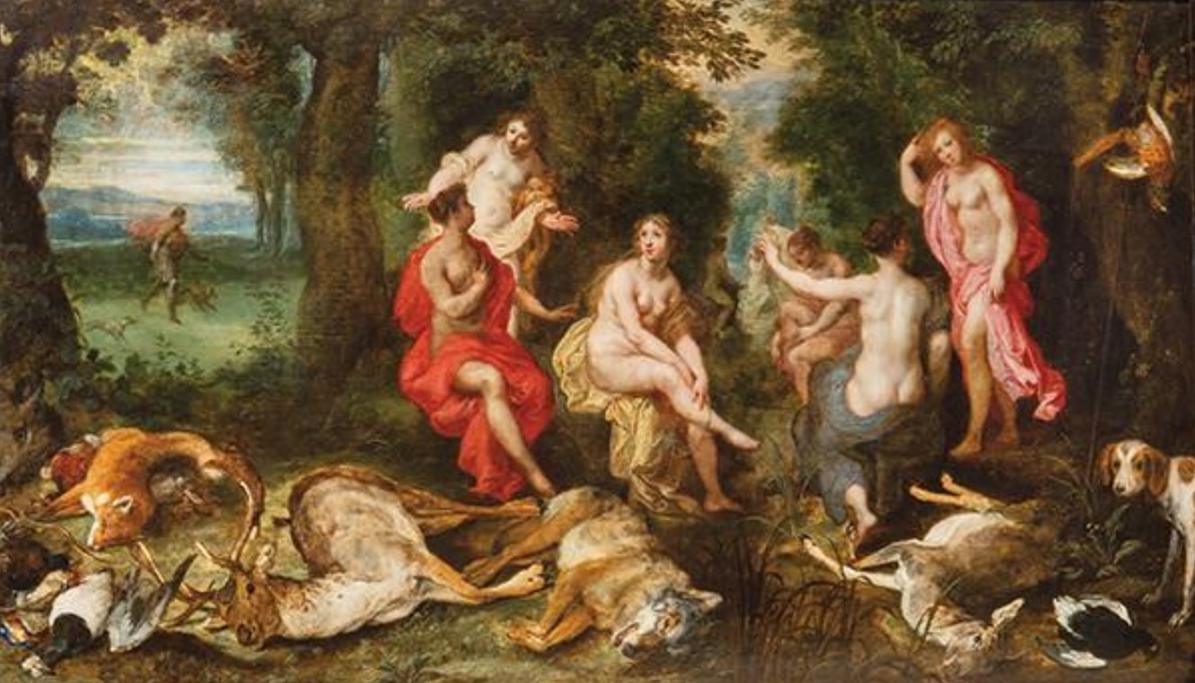 Hendrick van Balen y Jan Brueghel el joven, Diana y las ninfas con Acteón al fondo. Segre Subastas. Salida y remate: 80.000 euros
