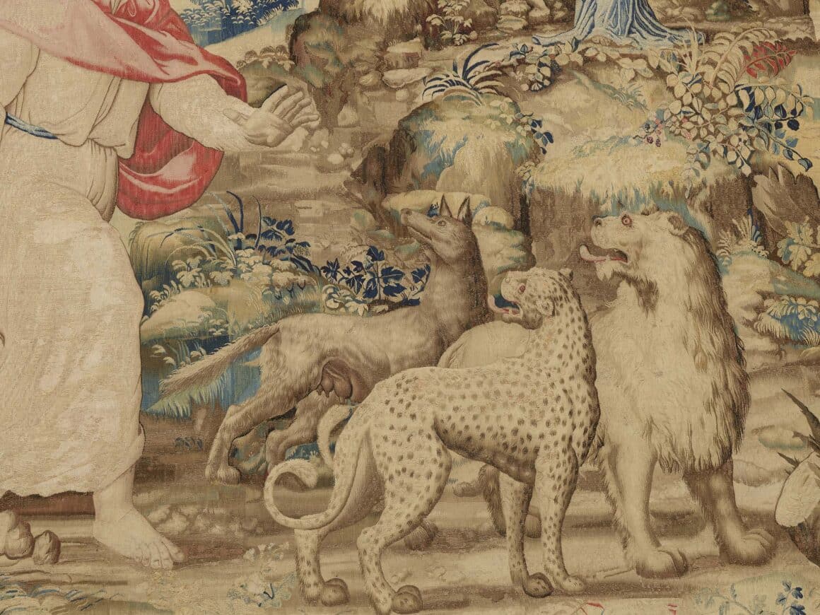 el encuentro de dante y virgilio El tapiz renacentista italiano más importante en USA, salvado del inframundo